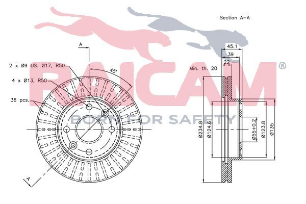 Stabdžių diskas RAICAM RD00549