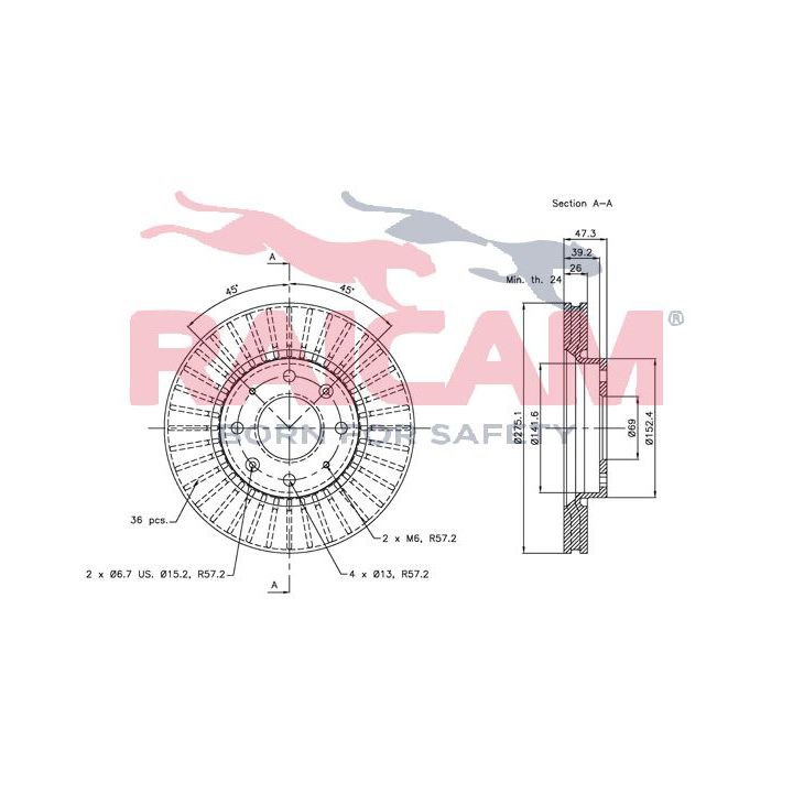 Stabdžių diskas RAICAM RD00551