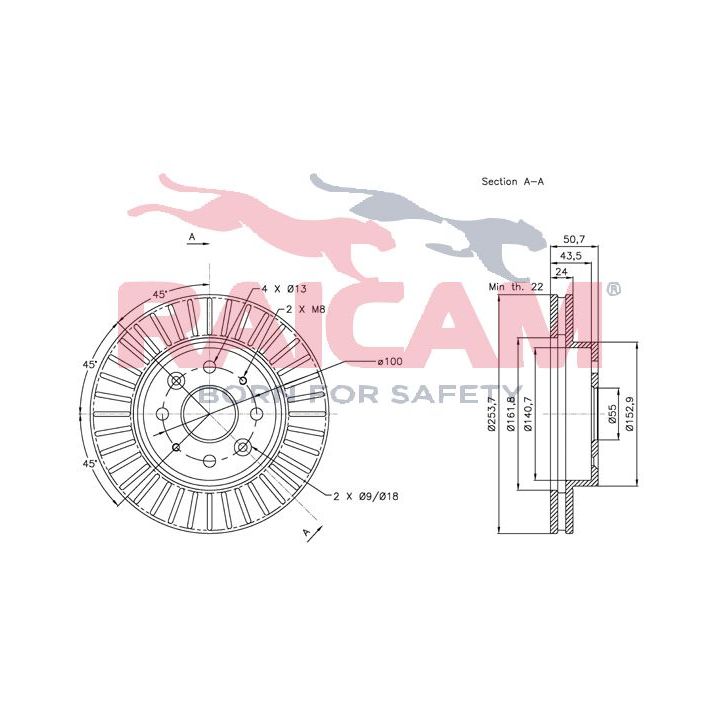 Stabdžių diskas RAICAM RD00554