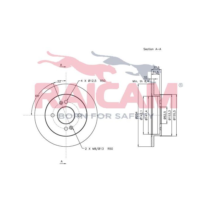 Stabdžių diskas RAICAM RD00556