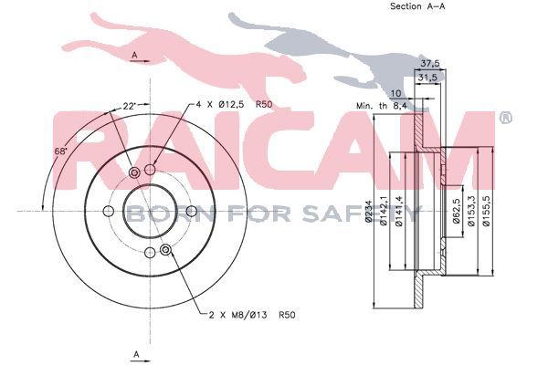 Stabdžių diskas RAICAM RD00556