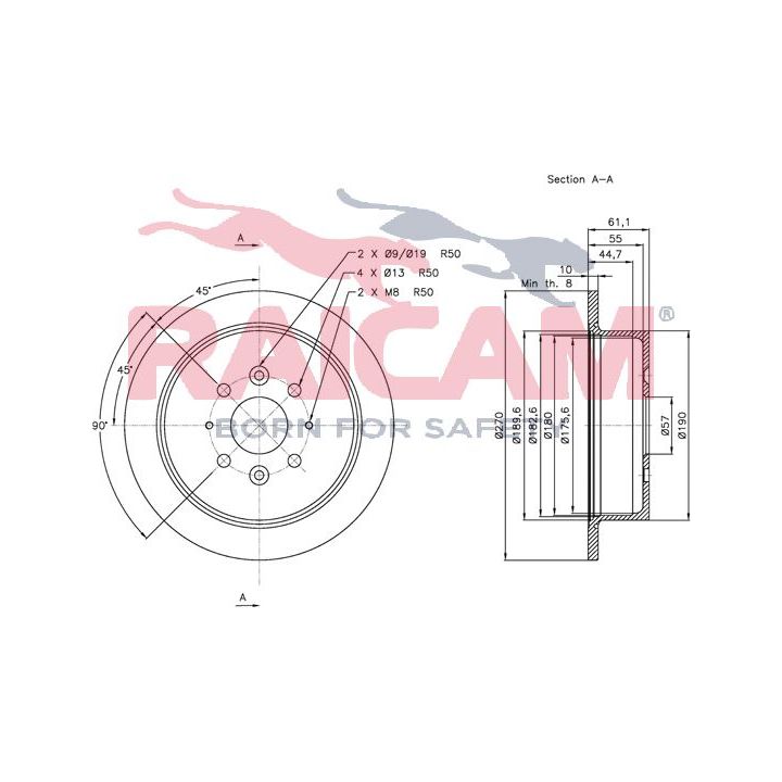 Stabdžių diskas RAICAM RD00559