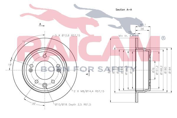 Stabdžių diskas RAICAM RD00565