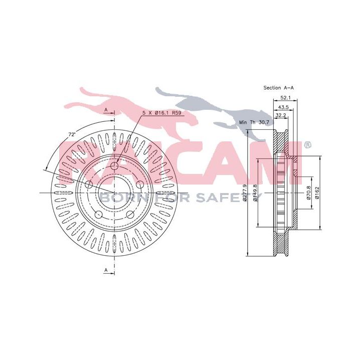 Stabdžių diskas RAICAM RD00596