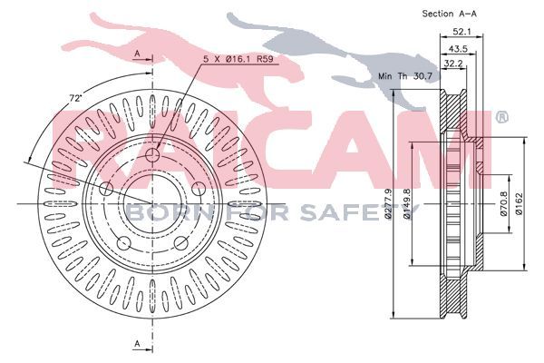 Stabdžių diskas RAICAM RD00596