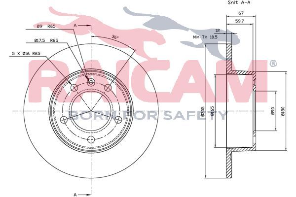Stabdžių diskas RAICAM RD00604