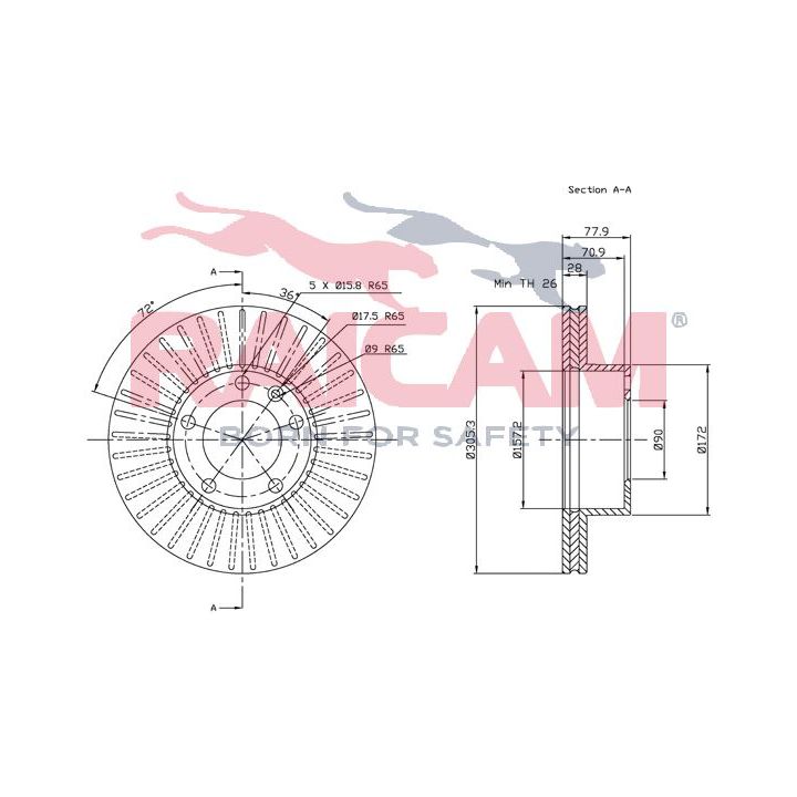 Stabdžių diskas RAICAM RD00605