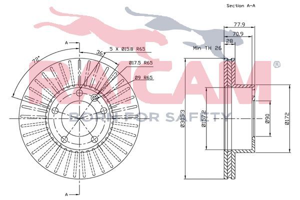 Stabdžių diskas RAICAM RD00605