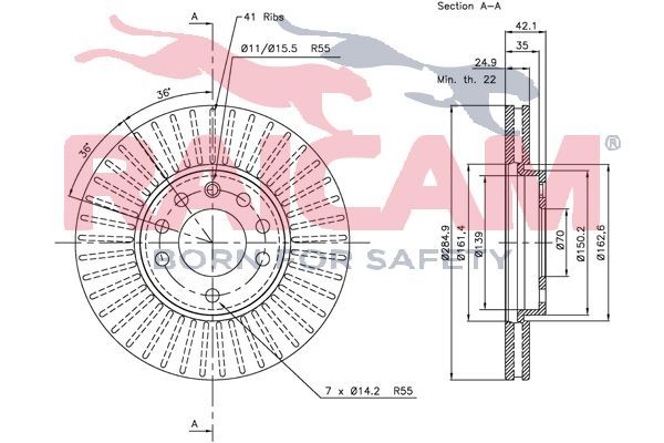 Stabdžių diskas RAICAM RD00606