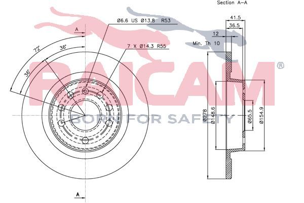 Stabdžių diskas RAICAM RD00607