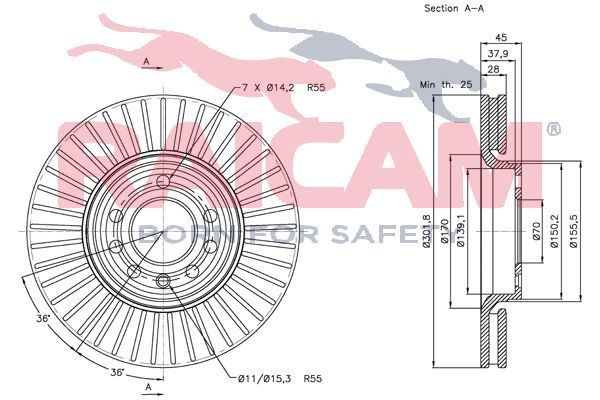 Stabdžių diskas RAICAM RD00609