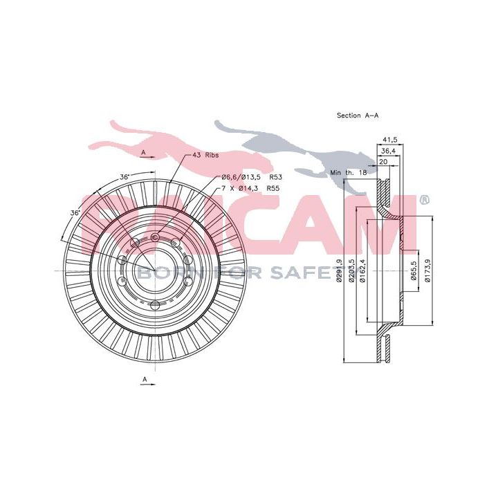 Stabdžių diskas RAICAM RD00611