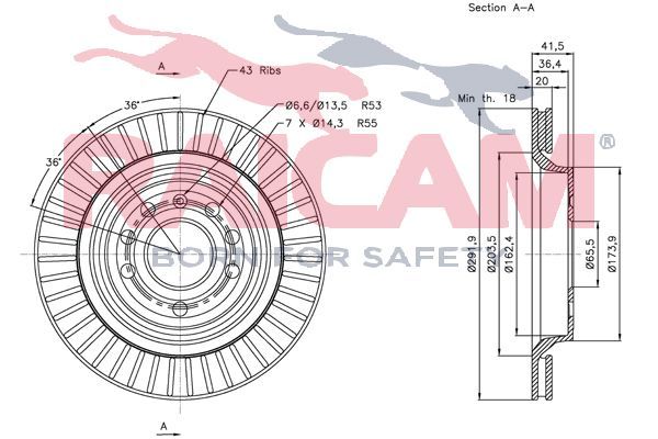Stabdžių diskas RAICAM RD00611