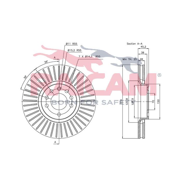 Stabdžių diskas RAICAM RD00614