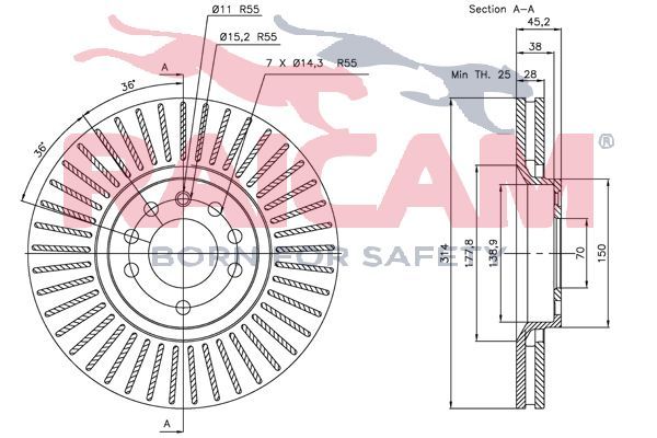 Stabdžių diskas RAICAM RD00614