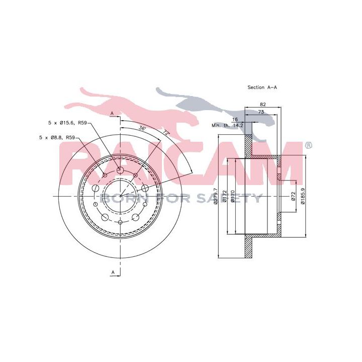 Stabdžių diskas RAICAM RD00645