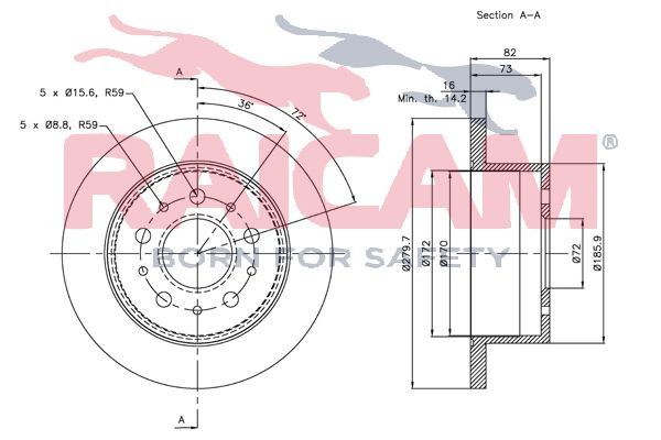 Stabdžių diskas RAICAM RD00645