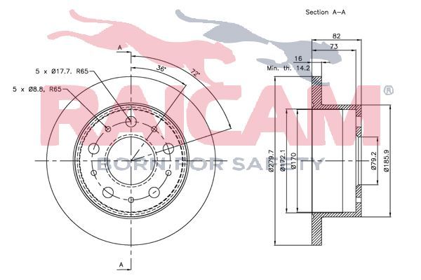 Stabdžių diskas RAICAM RD00646