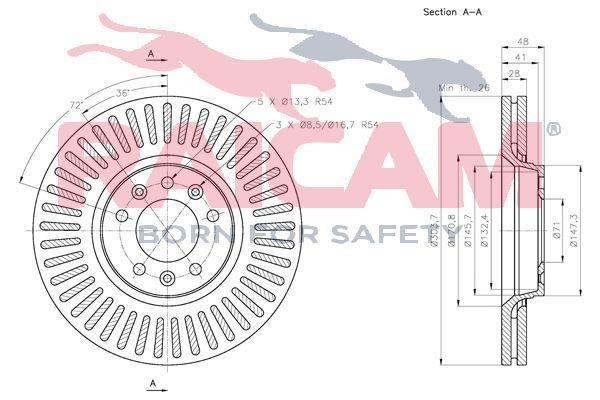 Stabdžių diskas RAICAM RD00647