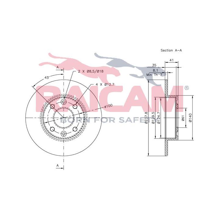 Stabdžių diskas RAICAM RD00655