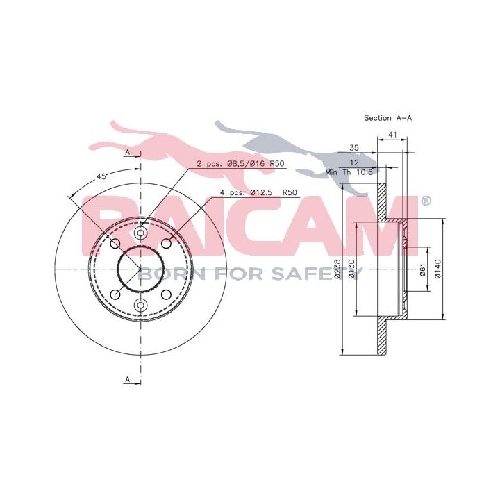 Stabdžių diskas RAICAM RD00657