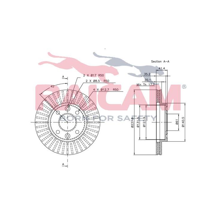 Stabdžių diskas RAICAM RD00658