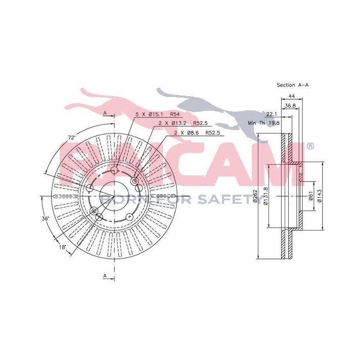 Stabdžių diskas RAICAM RD00661