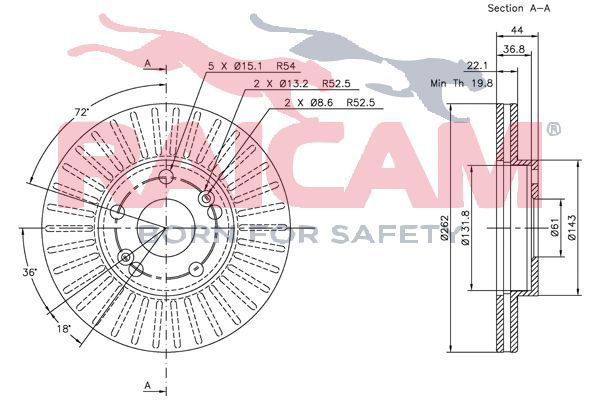 Stabdžių diskas RAICAM RD00661
