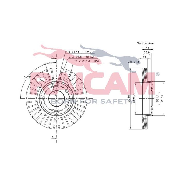Stabdžių diskas RAICAM RD00662