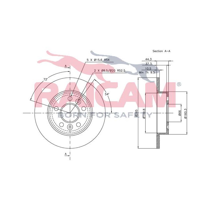 Stabdžių diskas RAICAM RD00664