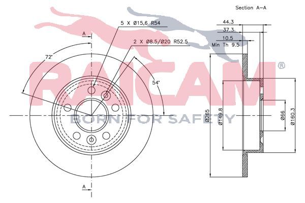 Stabdžių diskas RAICAM RD00664