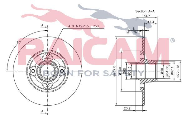Stabdžių diskas RAICAM RD00666