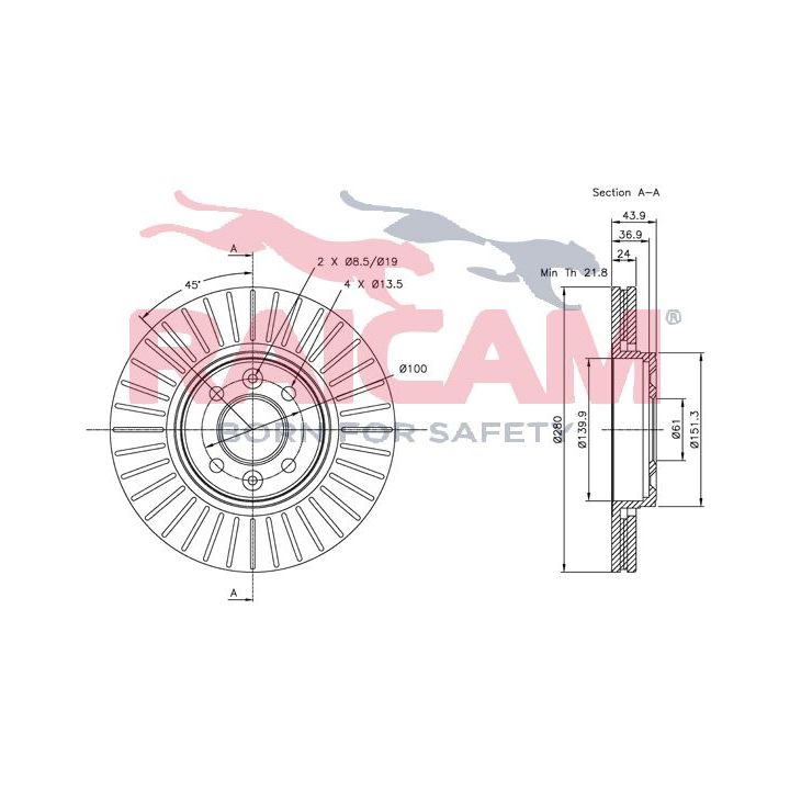Stabdžių diskas RAICAM RD00668
