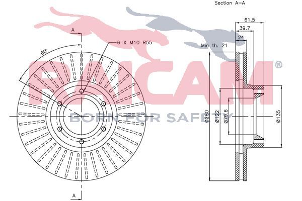 Stabdžių diskas RAICAM RD00669