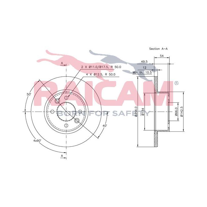 Stabdžių diskas RAICAM RD00673