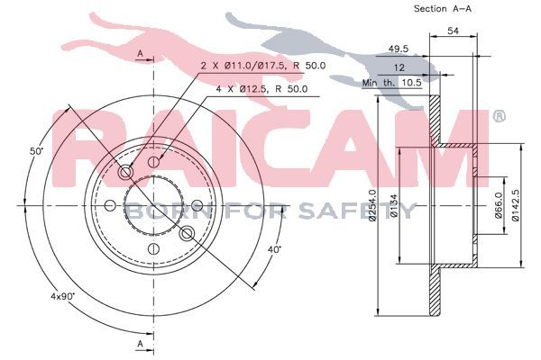 Stabdžių diskas RAICAM RD00673