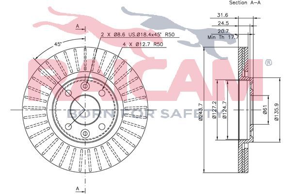 Stabdžių diskas RAICAM RD00674