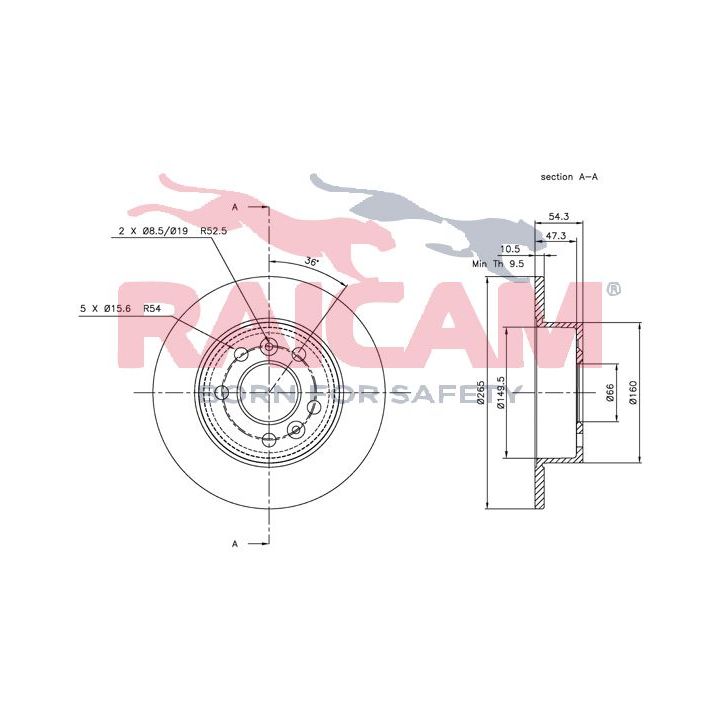 Stabdžių diskas RAICAM RD00676