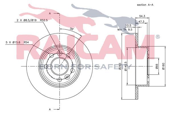 Stabdžių diskas RAICAM RD00676