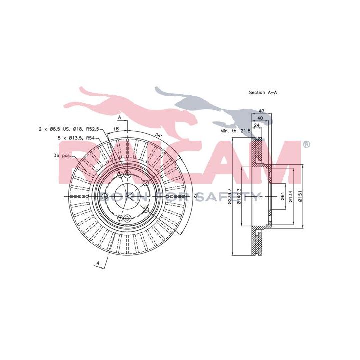 Stabdžių diskas RAICAM RD00677