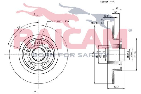 Stabdžių diskas RAICAM RD00678