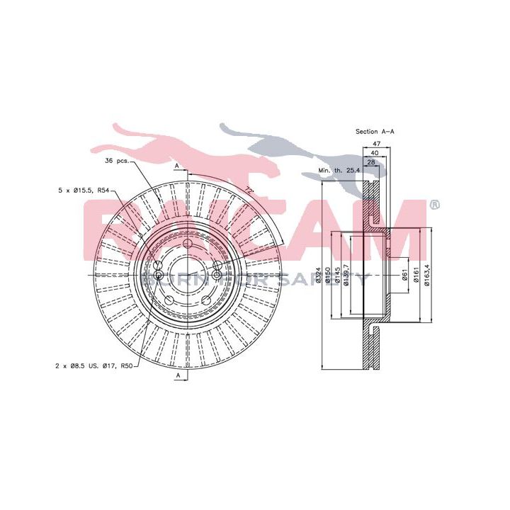 Stabdžių diskas RAICAM RD00680