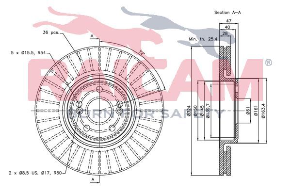 Stabdžių diskas RAICAM RD00680