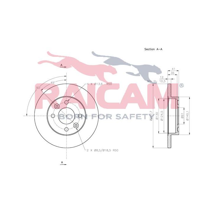 Stabdžių diskas RAICAM RD00684