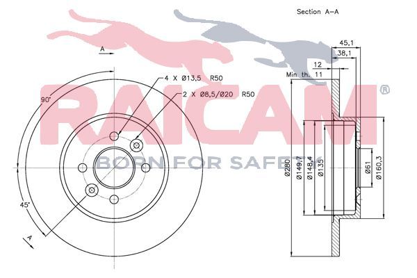 Stabdžių diskas RAICAM RD00686