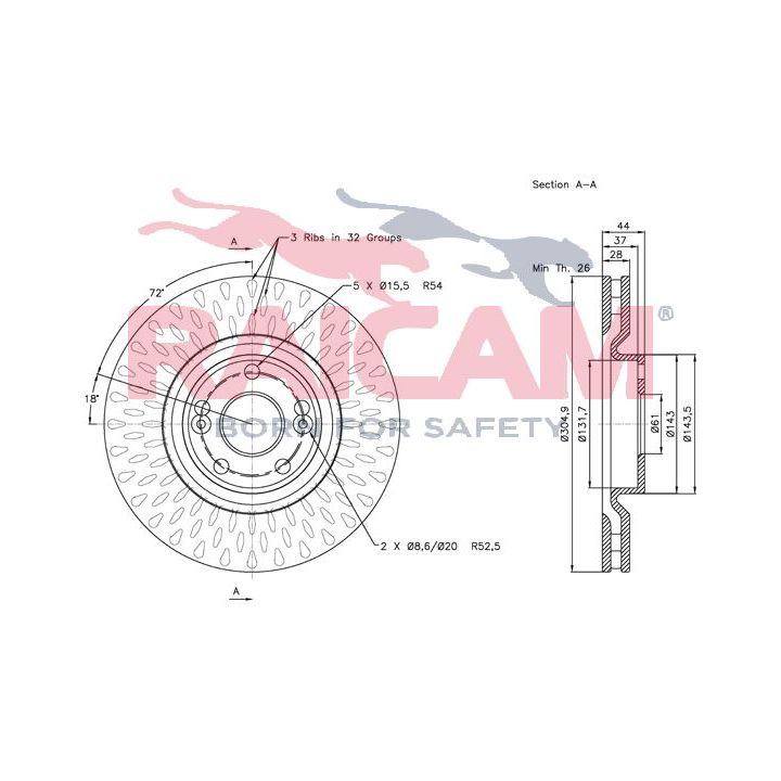 Stabdžių diskas RAICAM RD00687