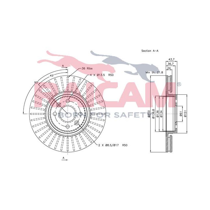 Stabdžių diskas RAICAM RD00692