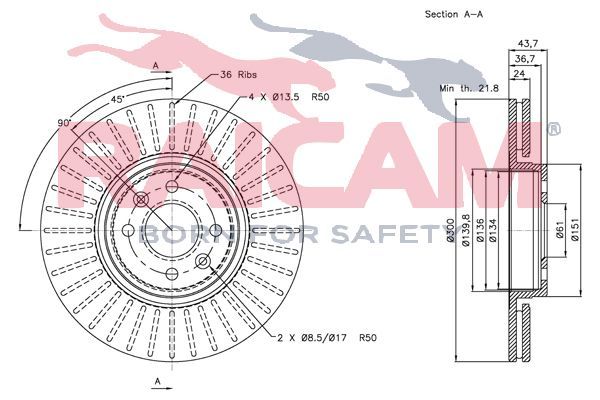 Stabdžių diskas RAICAM RD00692