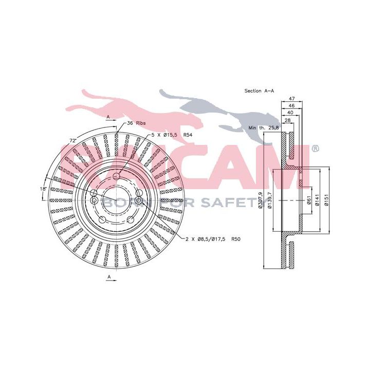Stabdžių diskas RAICAM RD00693