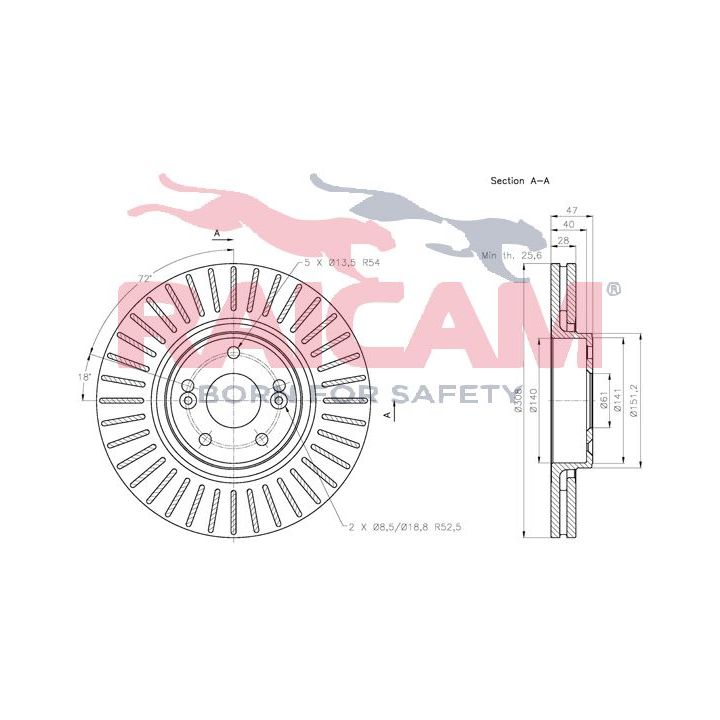 Stabdžių diskas RAICAM RD00695